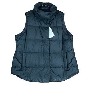 Athleta Womens Vest Black Downtown Puffer Water Resistant Athleisure 2X
